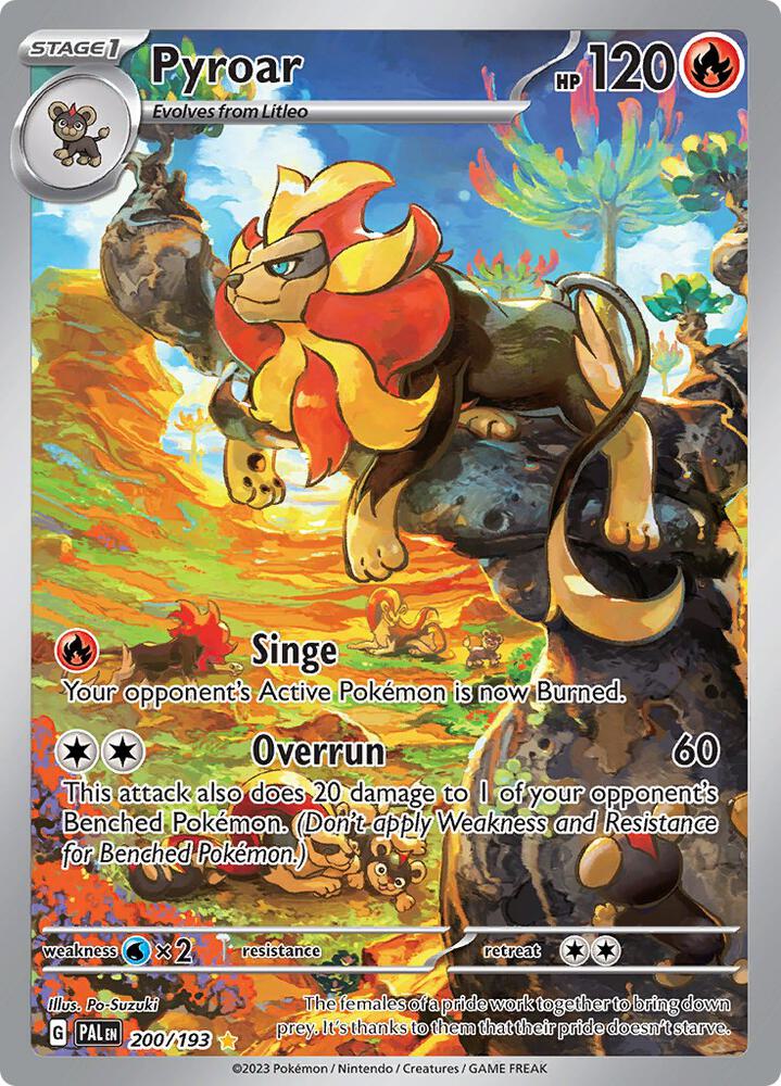 2023 Pokemon SV02: Paldea Evolved Pyroar - 200/193 Illustration Rare