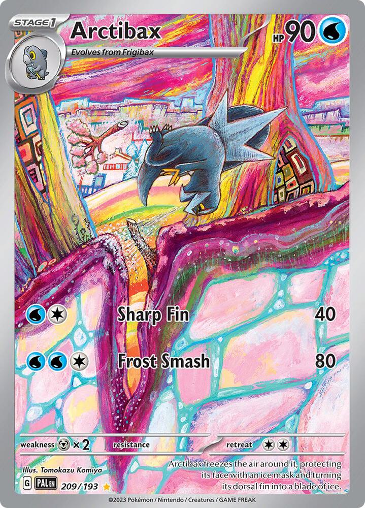 2023 Pokemon SV02: Paldea Evolved Arctibax - 209/193 Illustration Rare