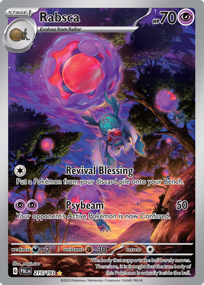 2023 Pokemon SV02: Paldea Evolved Rabsca - 215/193 Illustration Rare