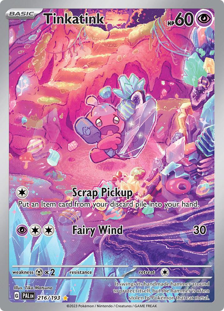 2023 Pokemon SV02: Paldea Evolved Tinkatink - 216/193 Illustration Rare