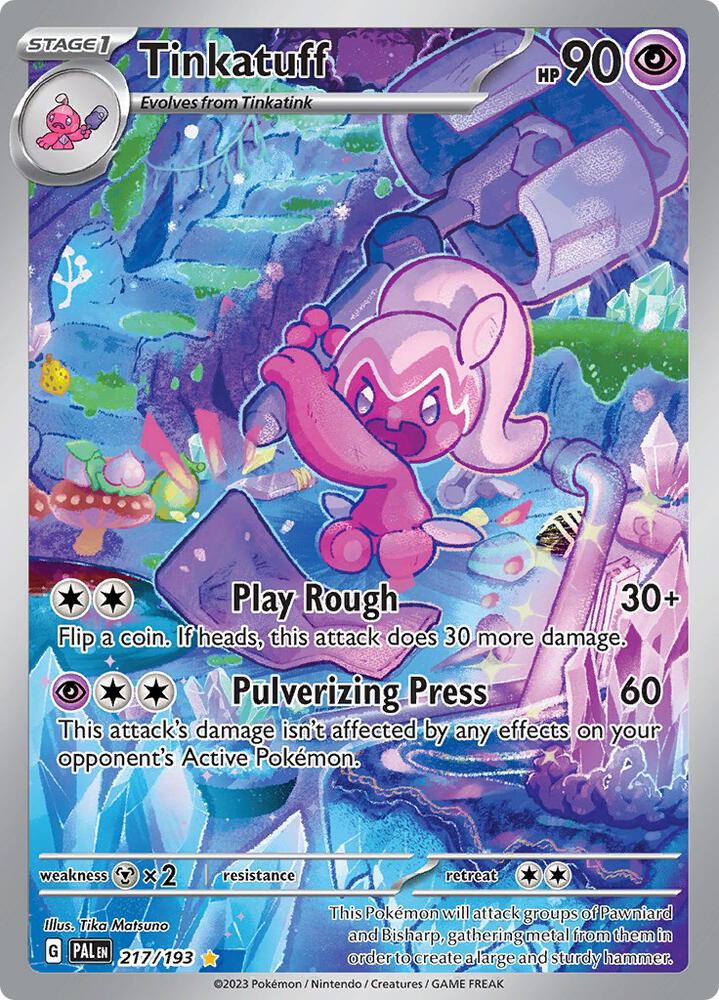 2023 Pokemon SV02: Paldea Evolved Tinkatuff - 217/193 Illustration Rare