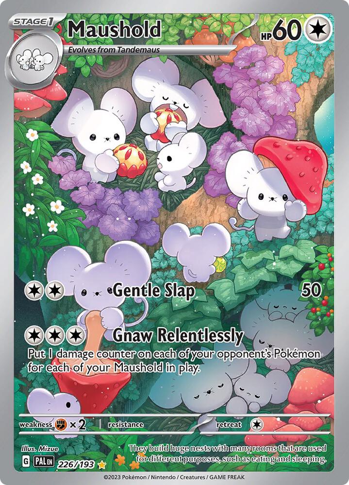 2023 Pokemon SV02: Paldea Evolved Maushold - 226/193 Illustration Rare