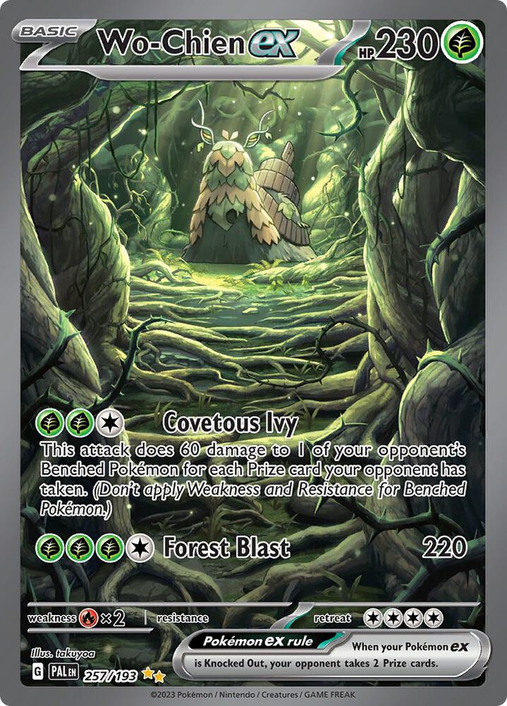 2023 Pokemon SV02: Paldea Evolved Wo-Chien ex - 257/193 SIR