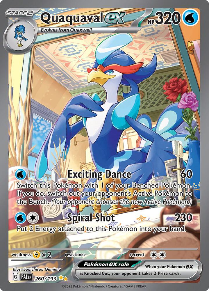 2023 Pokemon SV02: Paldea Evolved Quaquaval ex - 260/193 SIR