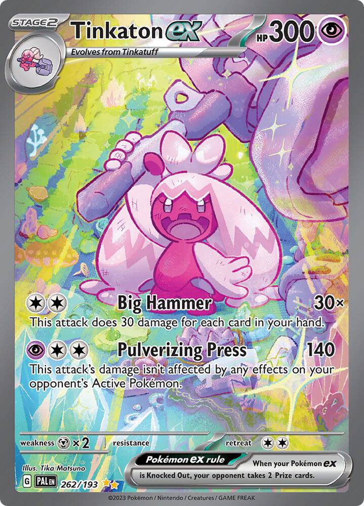 2023 Pokemon SV02: Paldea Evolved Tinkaton ex - 262/193 SIR