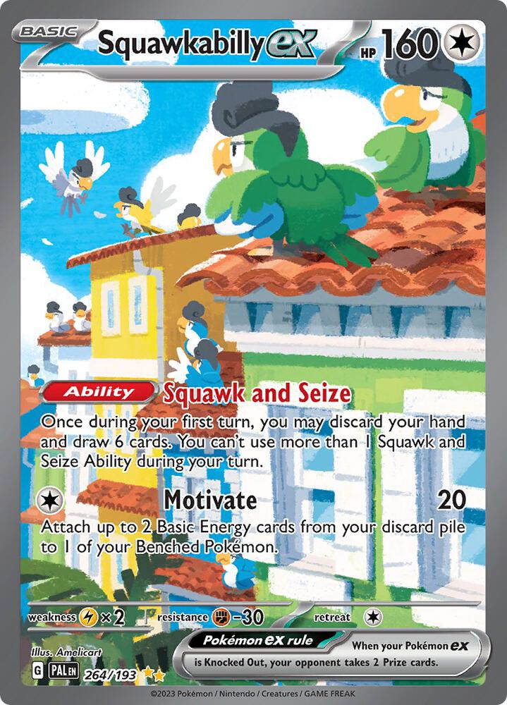 2023 Pokemon SV02: Paldea Evolved Squawkabilly ex - 264/193 SIR