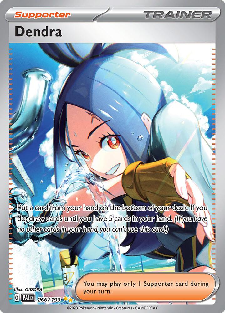 2023 Pokemon SV02: Paldea Evolved Dendra - 266/193 Special Illustration Rare