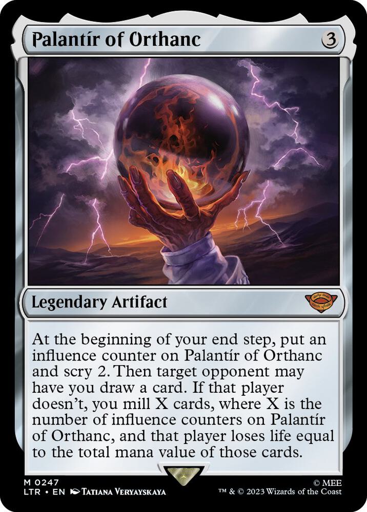 MTG Universes Beyond: The Lord of the Rings: Tales of Middle-earth 247 Palantir of Orthanc M NM