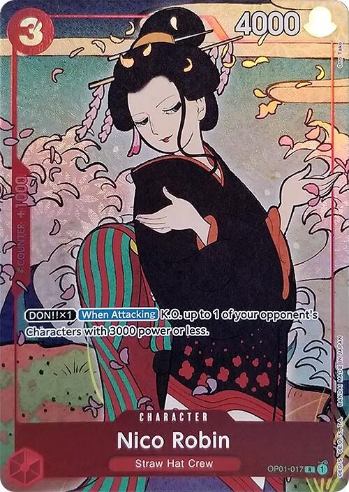 Nico Robin (1st Anniversary) OP01-017 (One Piece Promotion Cards)  - Alternate Art Foil