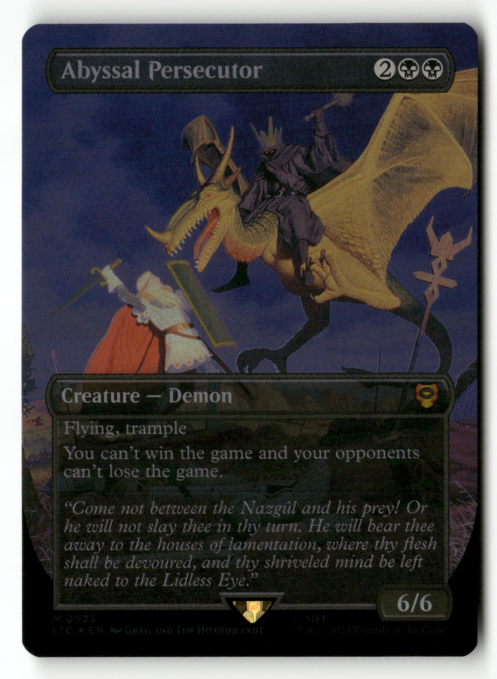 MTG: The Lord of the Rings: 525 Abyssal Persecutor (Borderless) M Foil