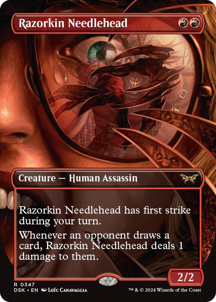 Razorkin Needlehead 347 (Duskmourn: House of Horror)  - Borderless
