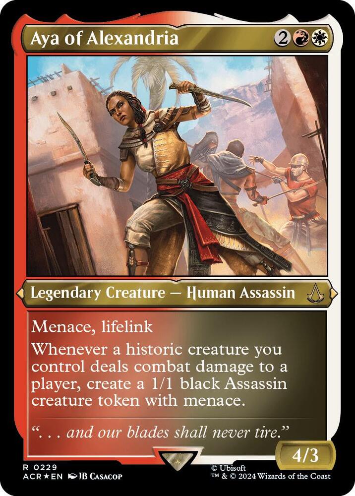 Aya of Alexandria 229 (Universes Beyond: Assassin's Creed)  - Etched Foil