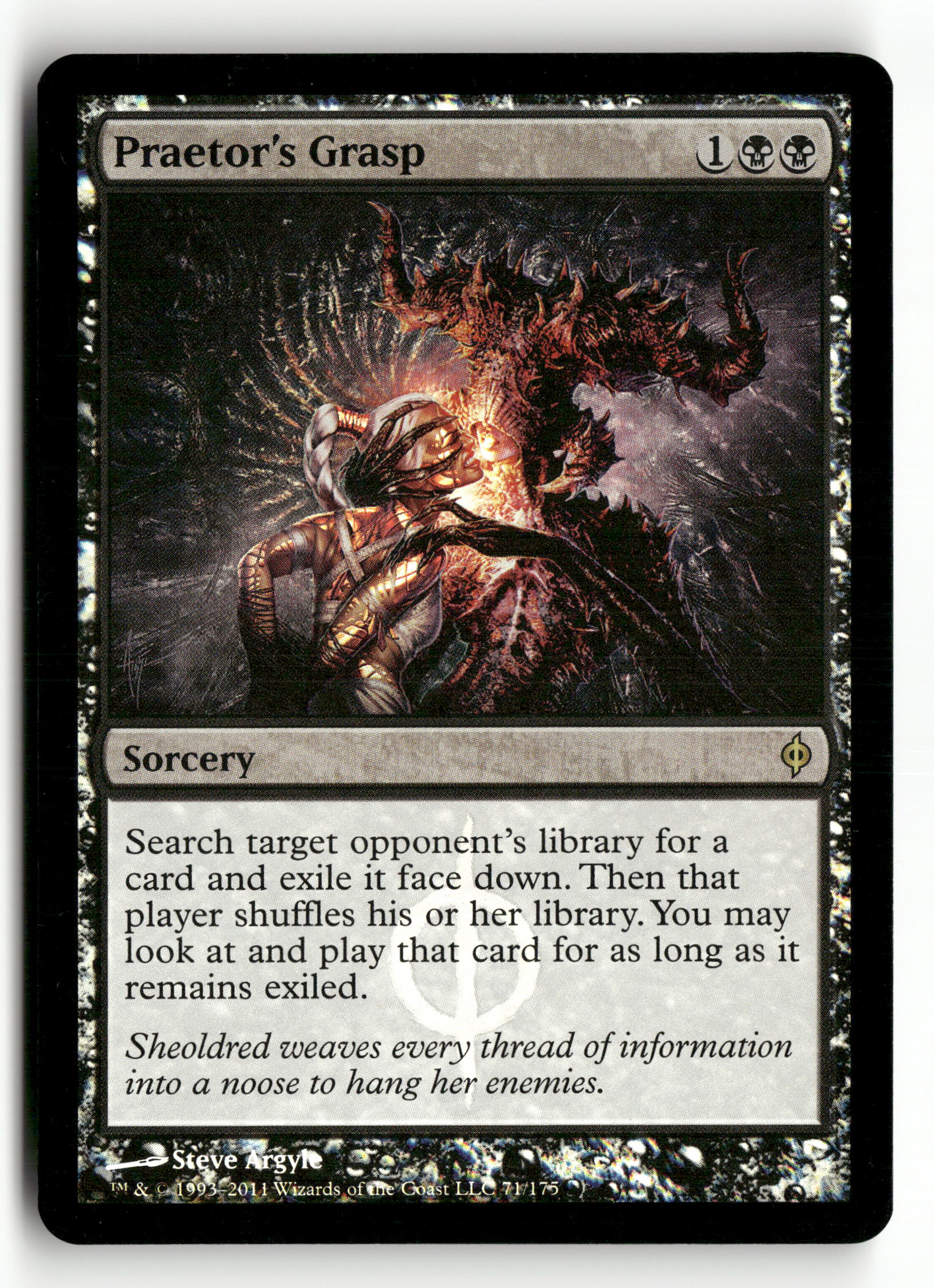 2011 MTG Magic The Gathering New Phyrexia 71/175 Praetor's Grasp FOIL