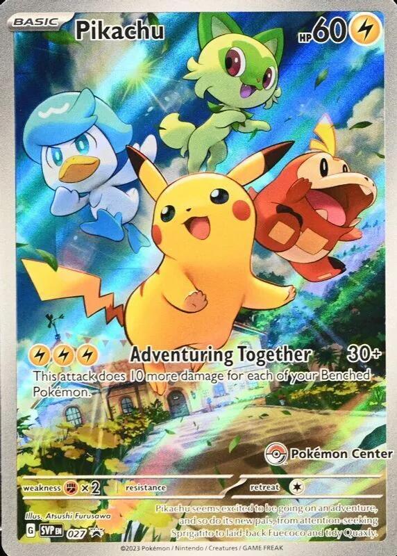 2023 Pokemon SV: Scarlet & Violet Promo Cards Pikachu - 027 Pokemon Center 