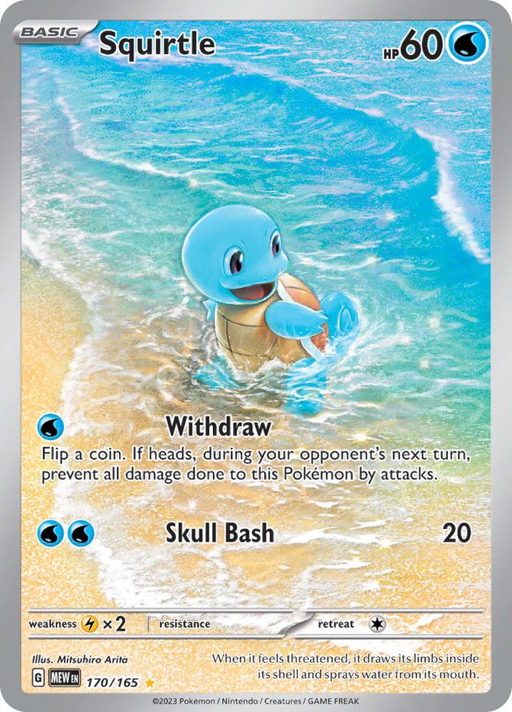 2023 Pokemon SV: Scarlet & Violet 151 Squirtle - 170/165 Illustration Rare
