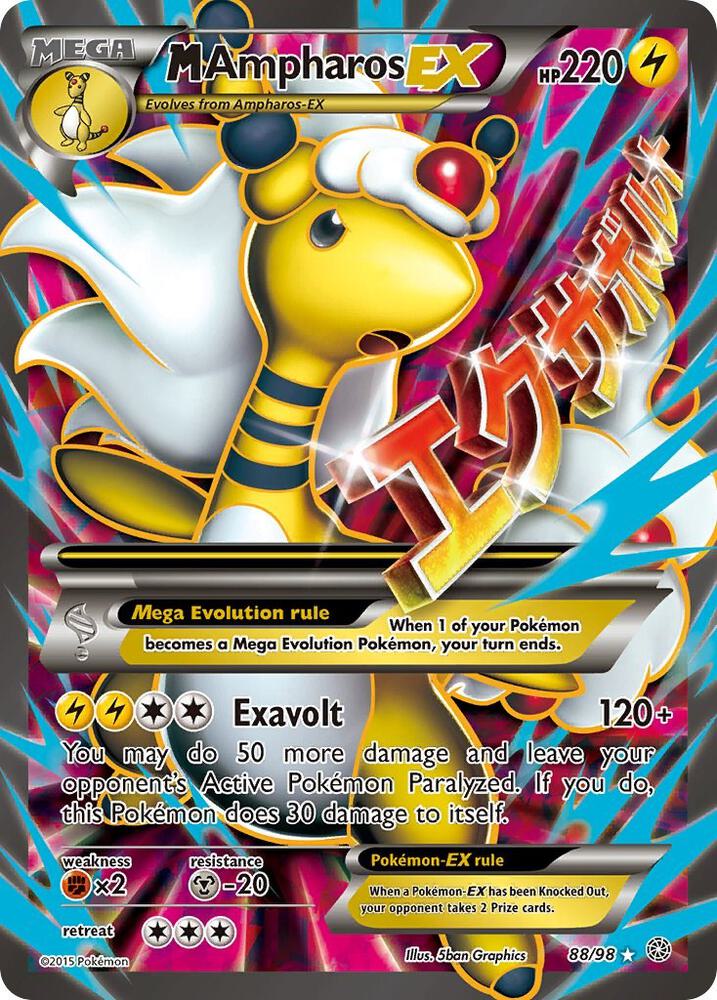 M Ampharos EX 88/98 (XY - Ancient Origins)  - Holofoil