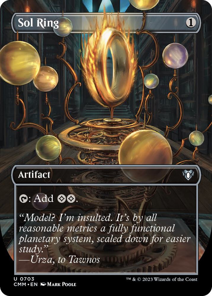MTG Commander Masters 703 Sol Ring (Borderless) U NM Foil