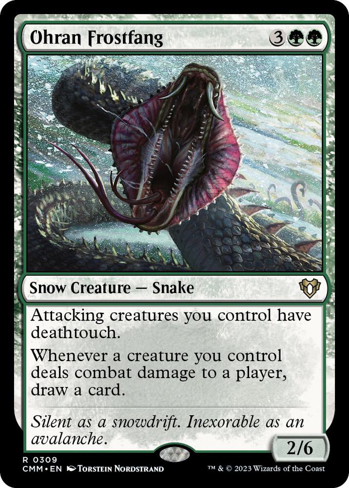 MTG Commander Masters 309 Ohran Frostfang R NM