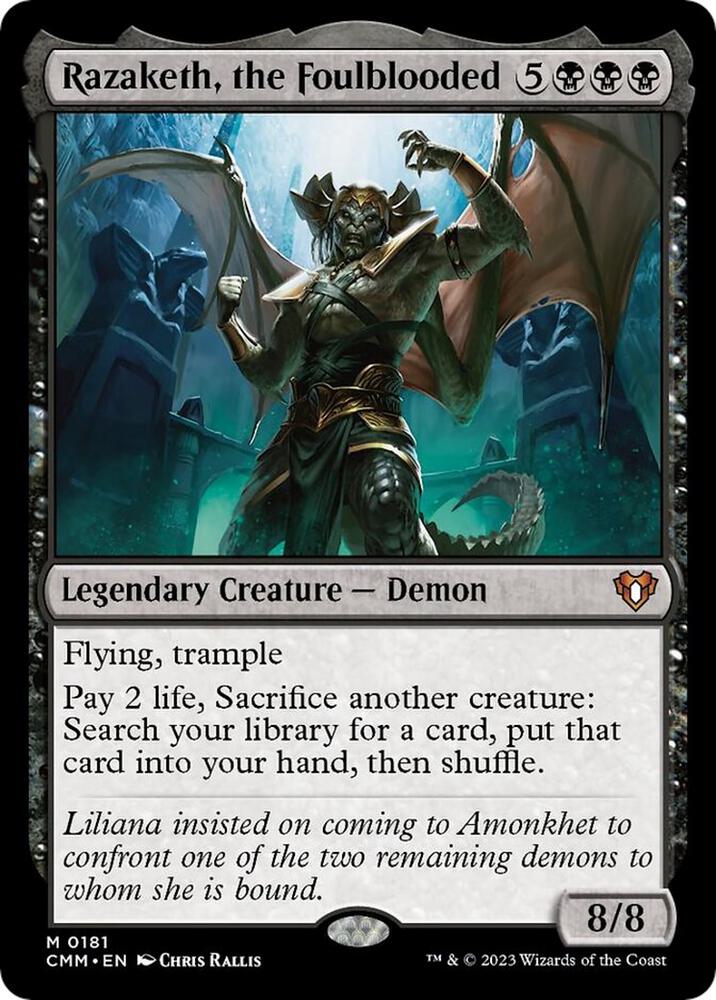 MTG Commander Masters 181 Razaketh, the Foulblooded M NM