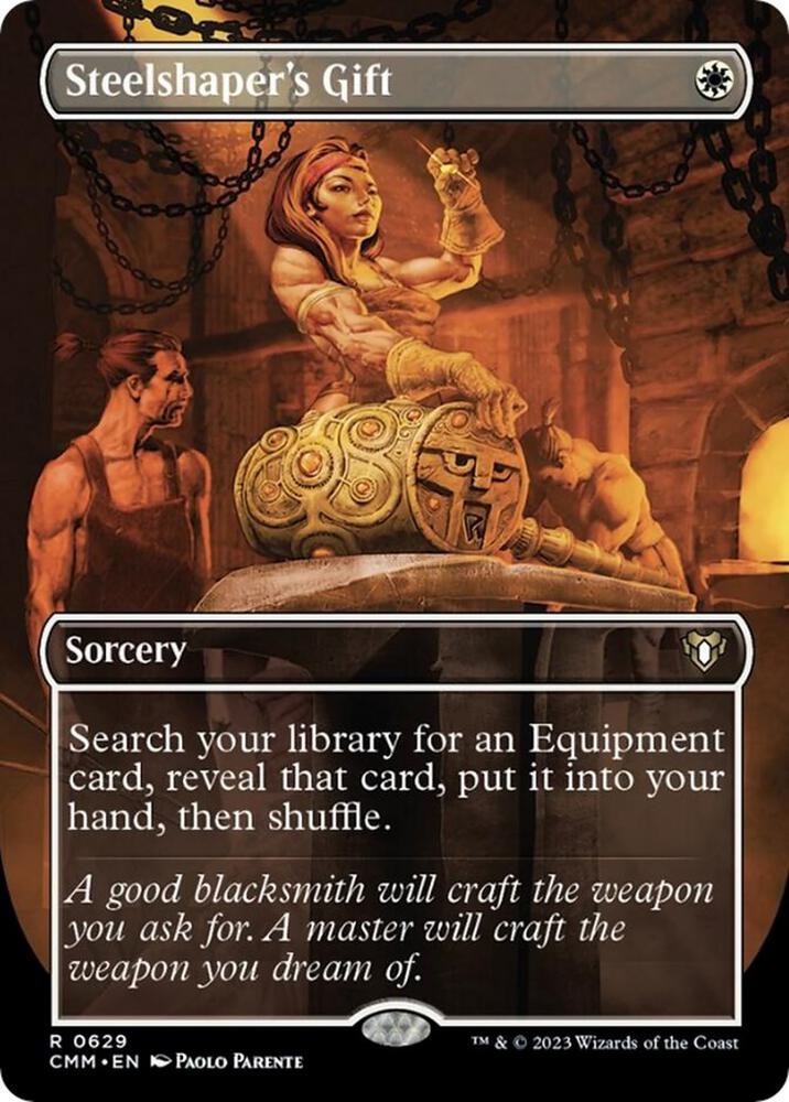 MTG Commander Masters 629 Steelshaper's Gift (Borderless) R NM