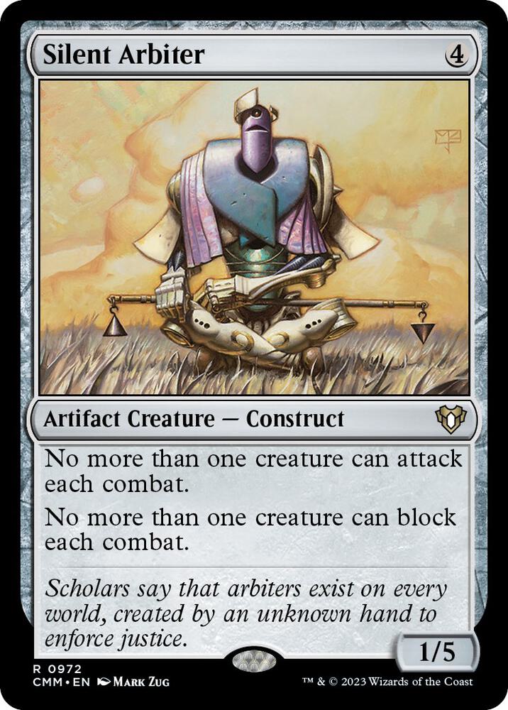 MTG Commander Masters 972 Silent Arbiter R NM