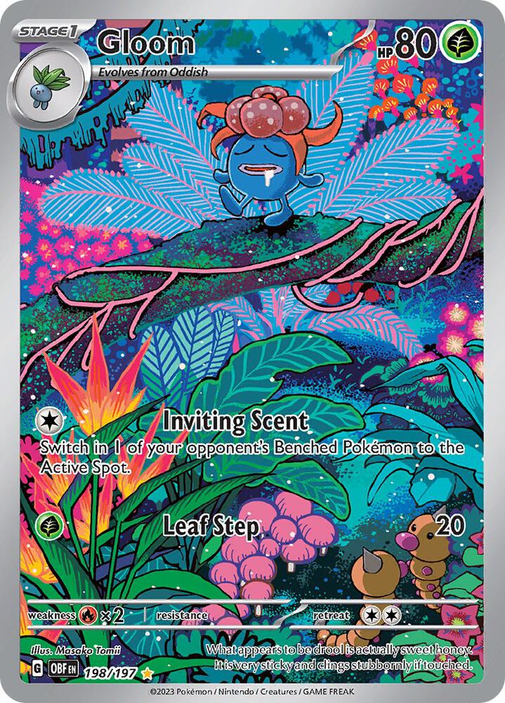 2023 Pokemon SV03: Obsidian Flames Gloom - 198/197 Illustration Rare