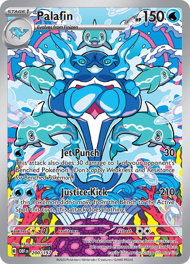 2023 Pokemon SV03: Obsidian Flames Palafin - 200/197 Illustration Rare