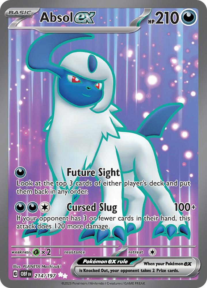 2023 Pokemon SV03: Obsidian Flames Absol ex - 214/197 Ultra Rare