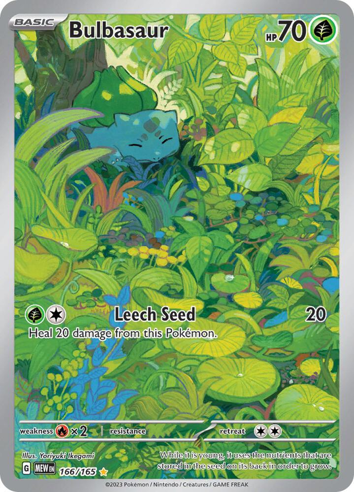 2023 Pokemon SV: Scarlet & Violet 151 Bulbasaur - 166/165 Illustration Rare