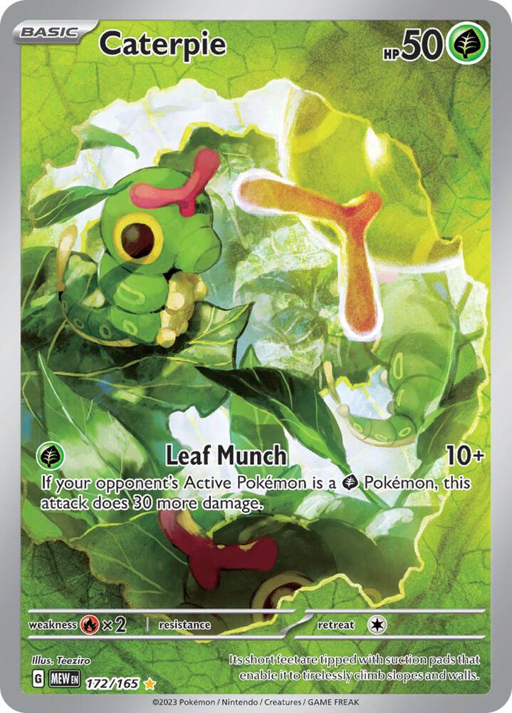 2023 Pokemon SV: Scarlet & Violet 151 Caterpie - 172/165 Illustration Rare