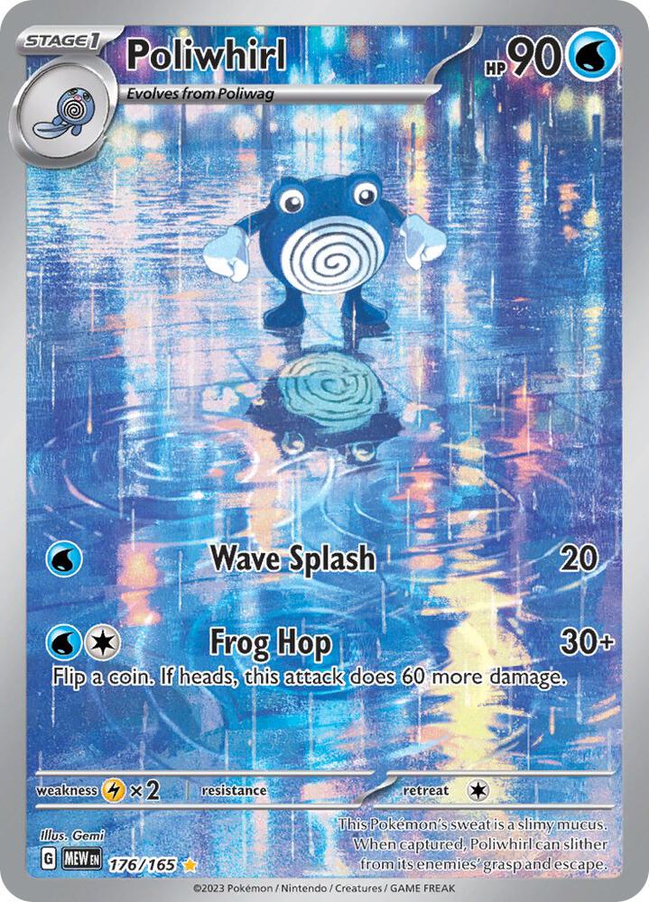 2023 Pokemon SV: Scarlet & Violet 151 Poliwhirl - 176/165 Illustration Rare
