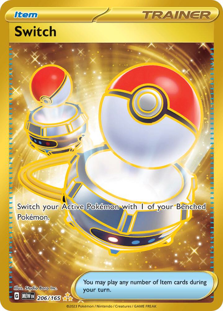 2023 Pokemon SV: Scarlet & Violet 151 Switch - 206/165 Hyper Rare