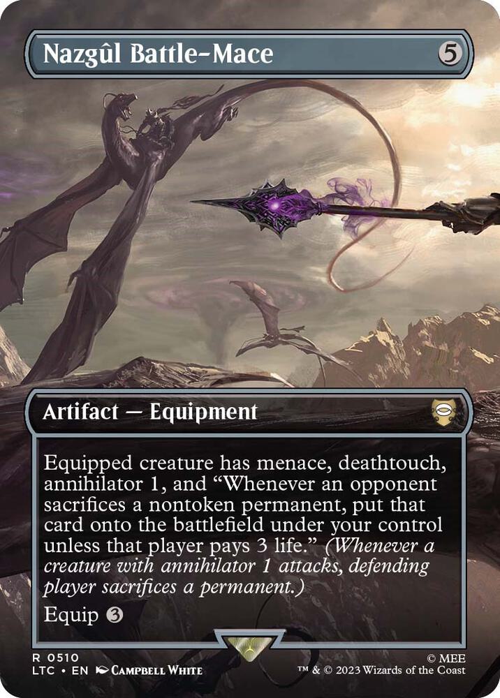 MTG Commander: The Lord of the Rings: Tales of Middle-earth 510 Nazgul Battle-Mace (Borderless) R NM Foil