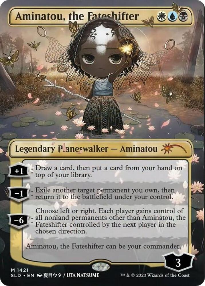 MTG Secret Lair Drop Series 1421 Aminatou, the Fateshifter Rainbow Foil NM Foil