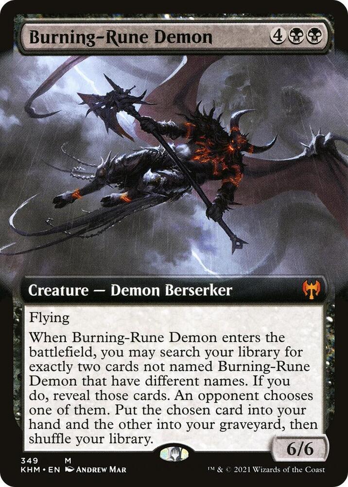 Burning-Rune Demon 349/285 (Kaldheim)  - Extended Art Foil