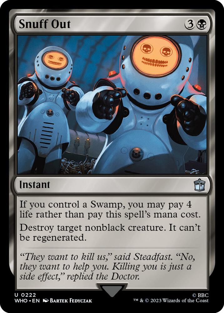 MTG Universes Beyond: Doctor Who 222 Snuff Out U NM