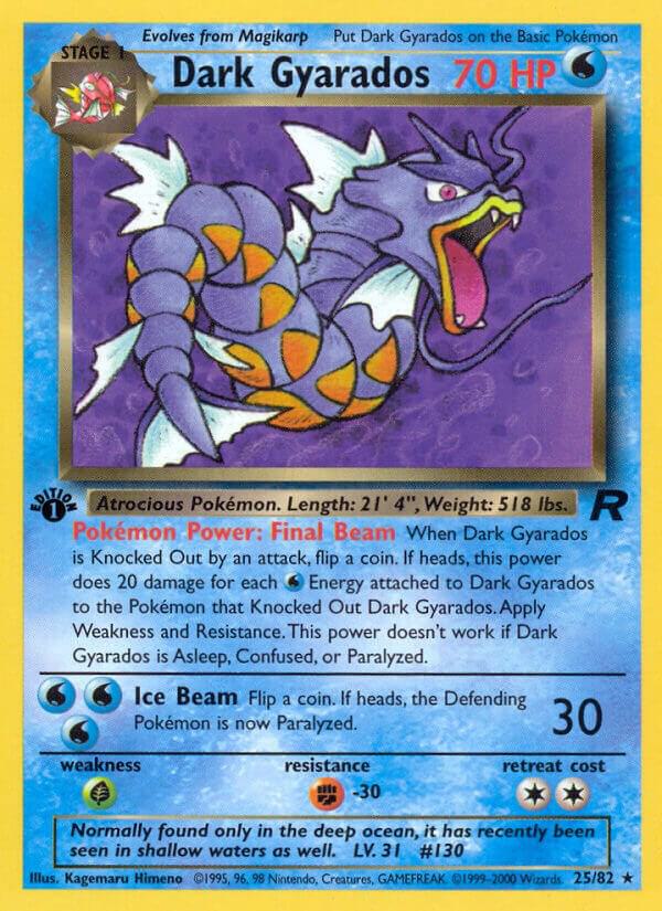 Dark Gyarados 25/82 (Team Rocket)  - 1st Edition