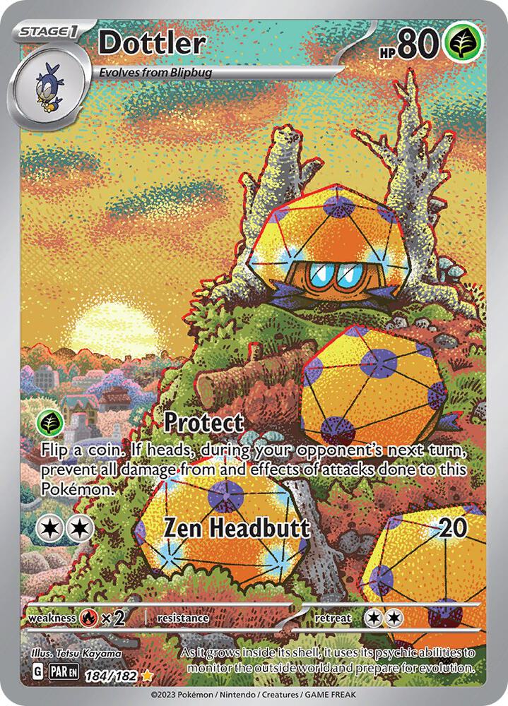 2023 Pokemon SV04: Paradox Rift Dottler - 184/182 Illustration Rare