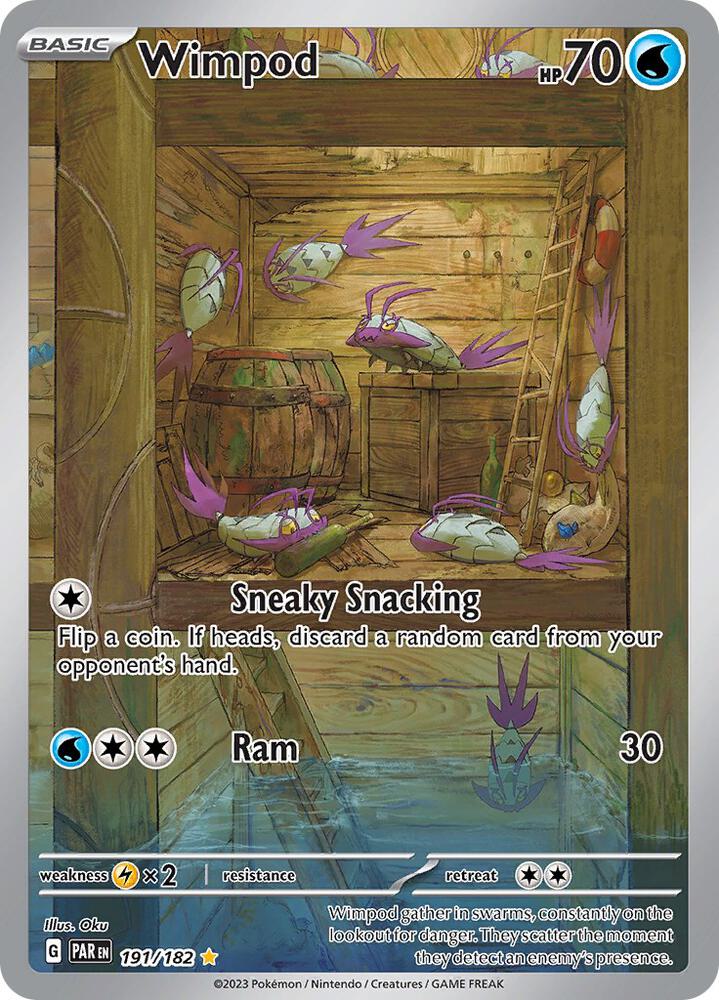 2023 Pokemon SV04: Paradox Rift Wimpod - 191/182 Illustration Rare