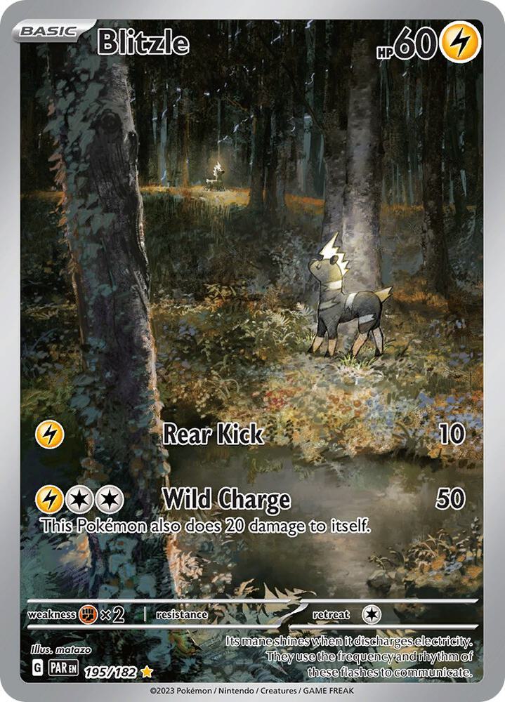 2023 Pokemon SV04: Paradox Rift Blitzle - 195/182 Illustration Rare