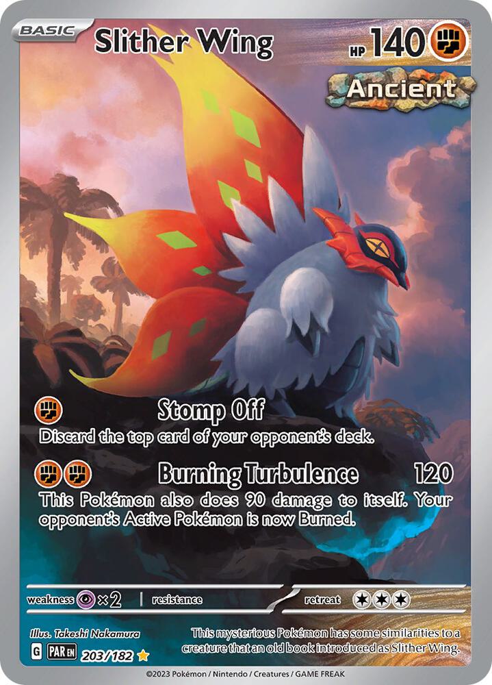 2023 Pokemon SV04: Paradox Rift Slither Wing - 203/182 Illustration Rare