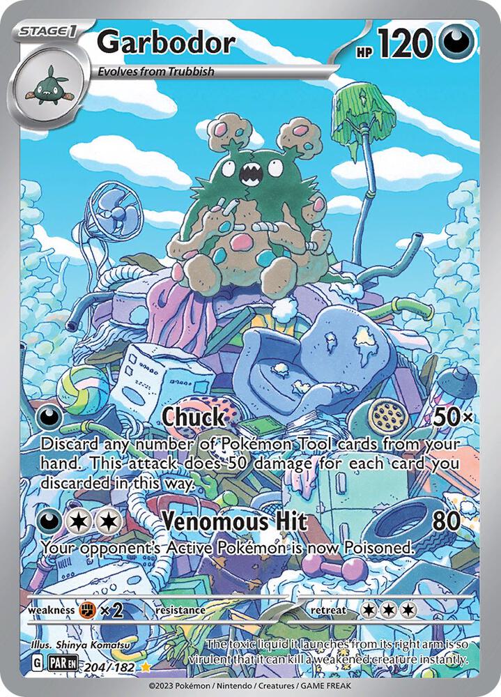 2023 Pokemon SV04: Paradox Rift Garbodor - 204/182 Illustration Rare