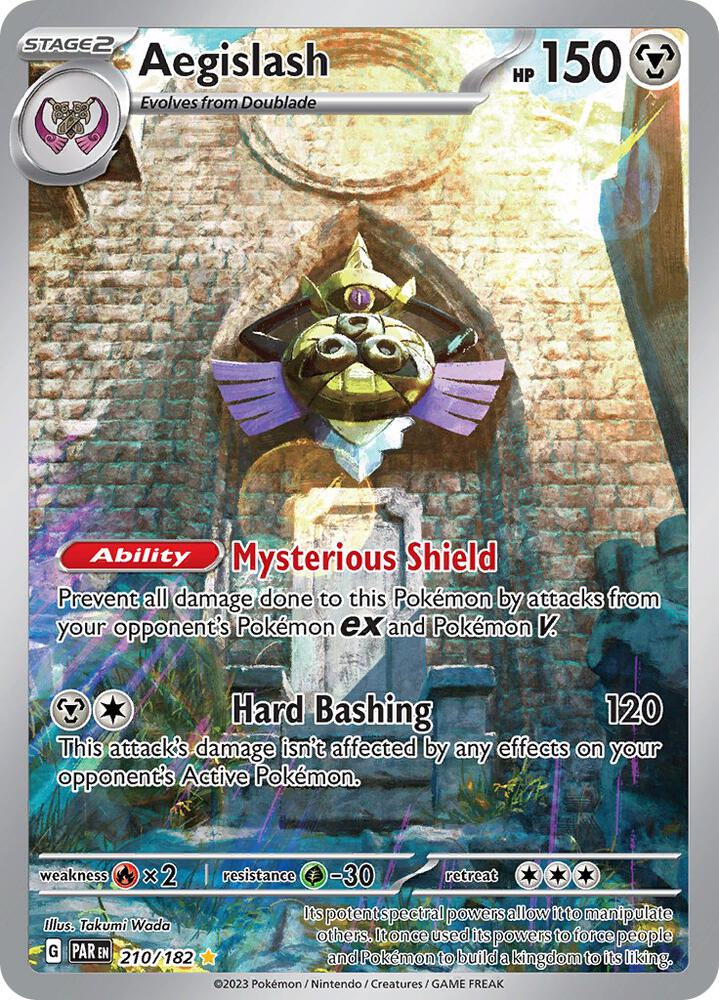 2023 Pokemon SV04: Paradox Rift Aegislash - 210/182 Illustration Rare