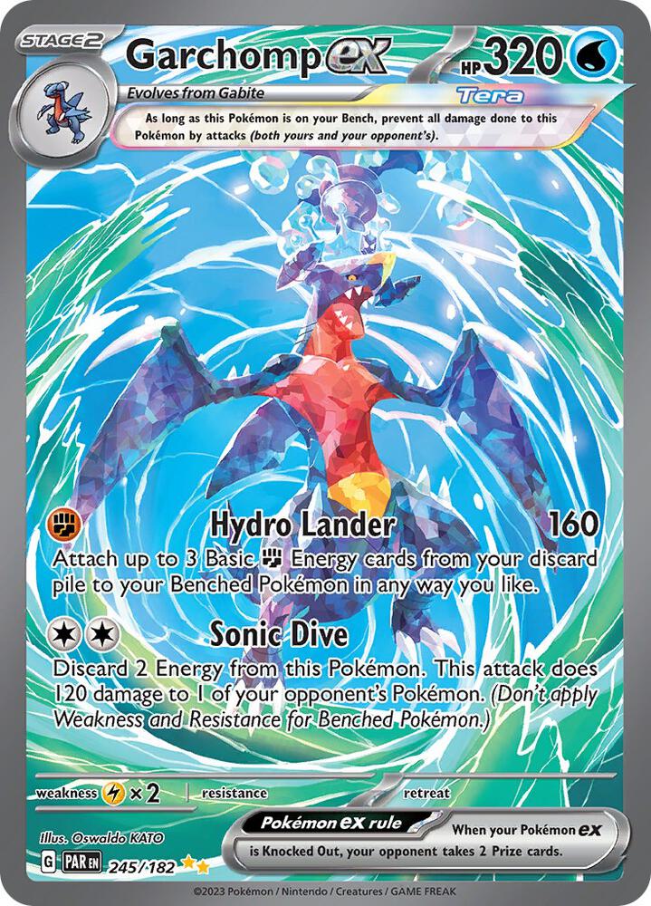 2023 Pokemon SV04: Paradox Rift Garchomp ex - 245/182 Special Illustration Rare