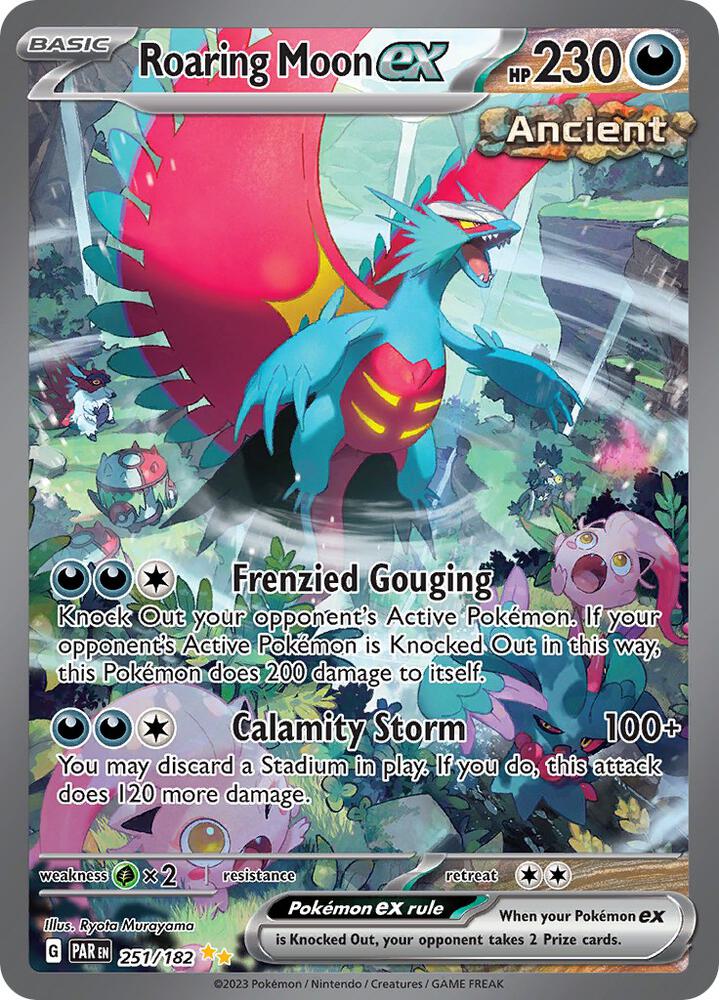 2023 Pokemon SV04: Paradox Rift Roaring Moon ex - 251/182 SIR