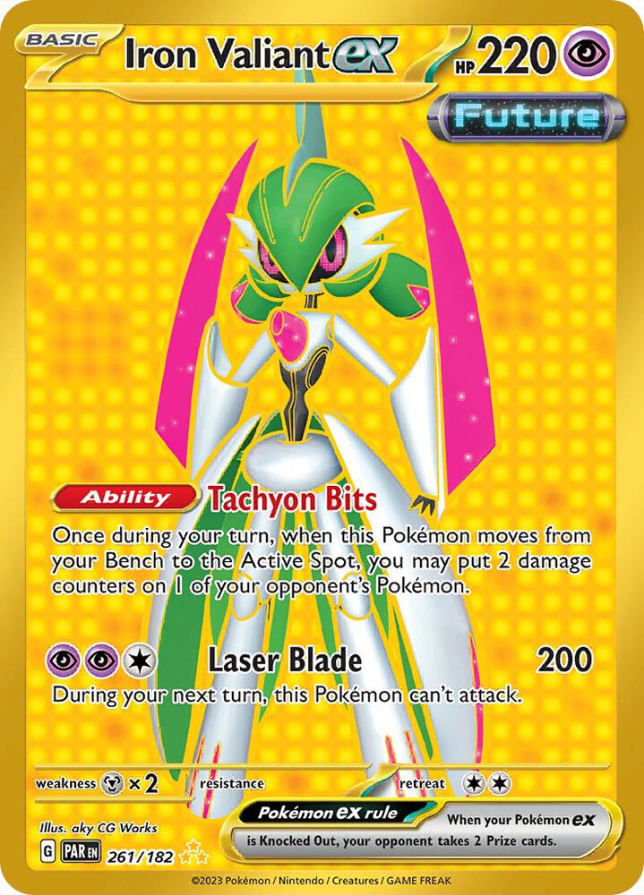 2023 Pokemon SV04: Paradox Rift Iron Valiant ex - 261/182 Hyper Rare