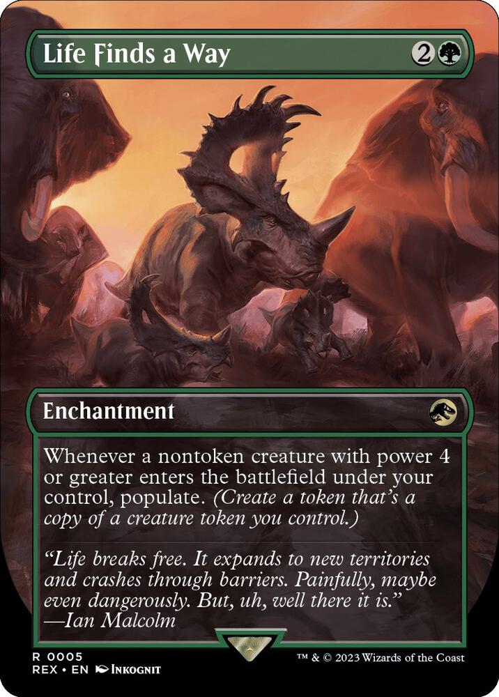 MTG Universes Beyond: Jurassic World Collection Life Finds a Way (Borderless) NM