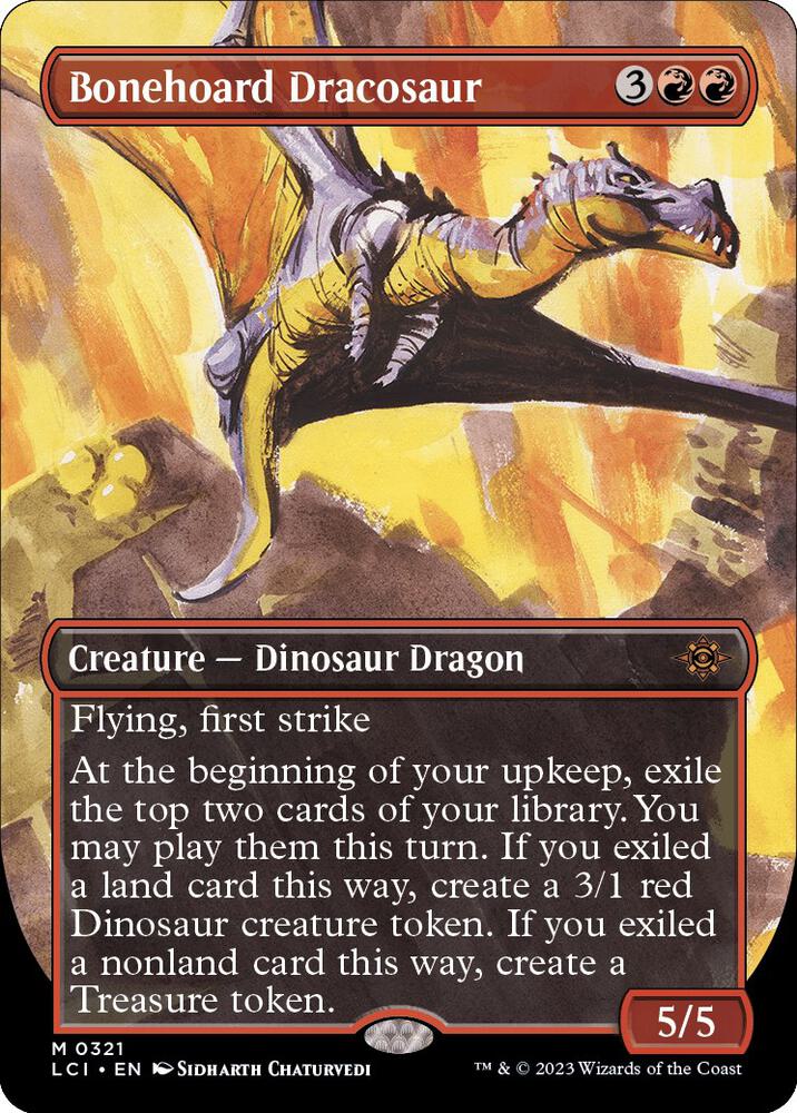 MTG The Lost Caverns of Ixalan 321 Bonehoard Dracosaur (Borderless) M NM