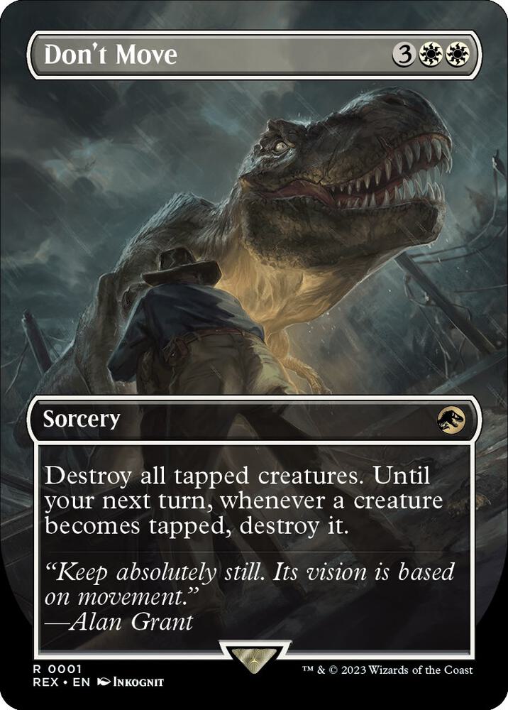 MTG Universes Beyond: Jurassic World Collection 1 Don't Move (Borderless) R NM