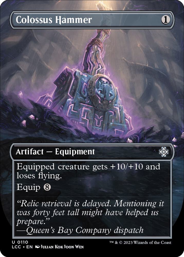 MTG Commander: The Lost Caverns of Ixalan 110 Colossus Hammer (Borderless) U NM Foil